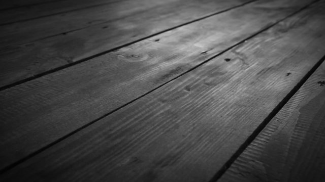 Black and White Wooden boardwalk Floor slider dolly movement