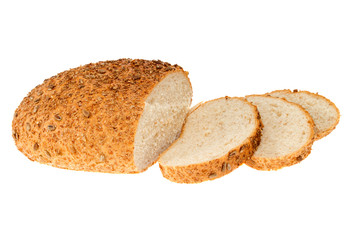 homemade bread with sesame and sunflower seeds