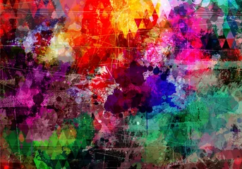 Zelfklevend Fotobehang Grunge stijl abstracte aquarel achtergrond © HAKKI ARSLAN