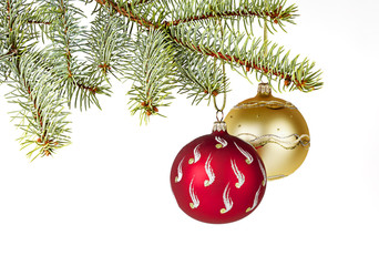 Christmas decoration on a white background
