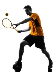 Poster man tennis player silhouette © snaptitude