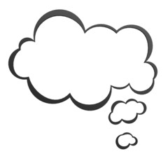 Speech bubble thought