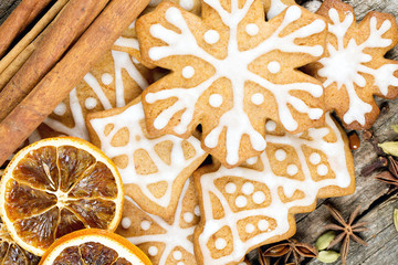 Decorated Christmas cookies