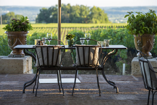 Gastronomy - Restaurant - Luxury - Terrace in summer - Vineyard