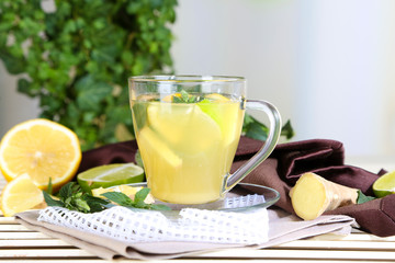 Cup of tea with ginger