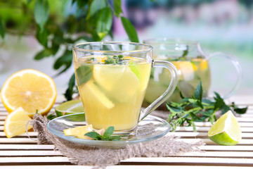 Cup of tea with ginger