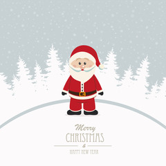 santa merry christmas winter background