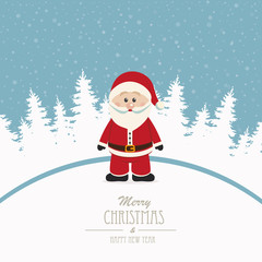 santa merry christmas winter background