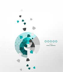 Business circles geometric shape abstract background