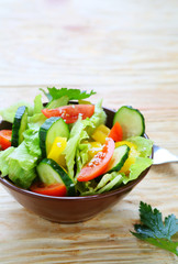 Fresh spring vegetable salad