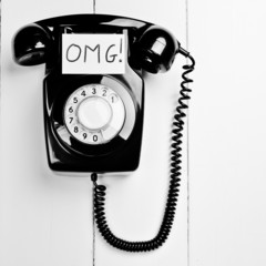 Retro versus modern telephone concept