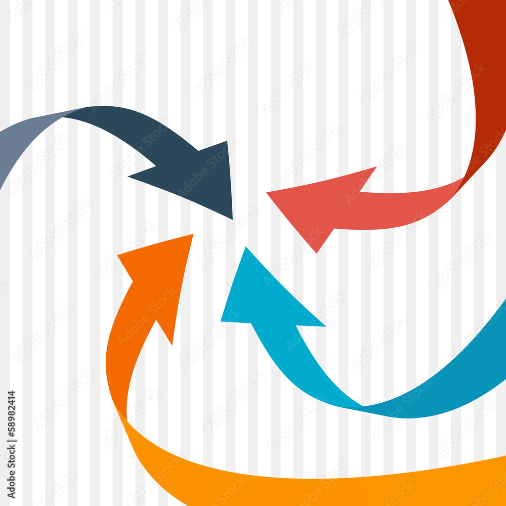 Poster abstract colorful vector arrows background