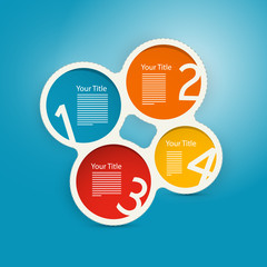 Vector Paper Progress Steps for Tutorial, Infographics