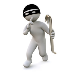 3D Man burglar