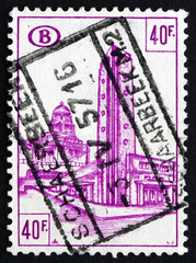 Postage stamp Belgium 1954 South Station, Brussels