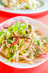 Spicy liver salad