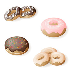 set of isolated donuts