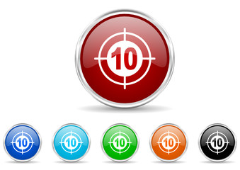 Obraz premium target icon vector set