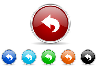 back icon vector set