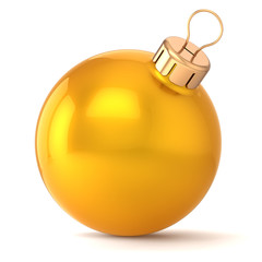 Christmas ball New Years Eve bauble decoration gold golden