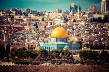 View of Jerusalem,The Dome of the Rock,mount of Olives,Israel