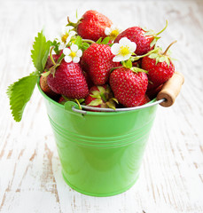 Full bucket of strawberry
