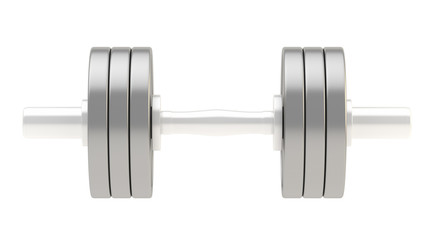 Adjustable metal dumbbell isolated