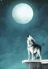 lobo y la luna © cirodelia