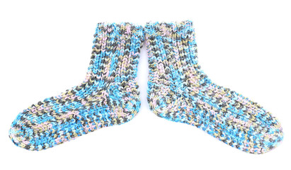 Woolen socks, isolated on white