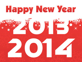 Happy New Year 2014 card