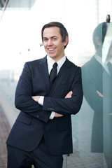 Young businessman with happy expression