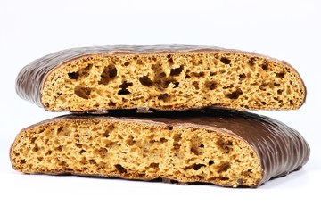 Pulsnitzer Pfefferkuchen isoliert auf weißem Hintergrund