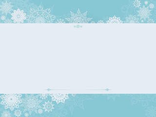 Vintage winter background with snowflakes