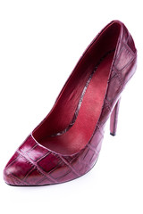 roter hoher leder schuh highheels für frauen