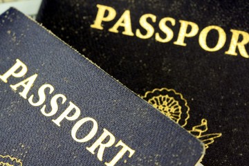 Fototapeta premium United States of America travel passport