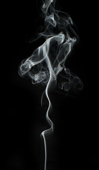 Smoke on black background.