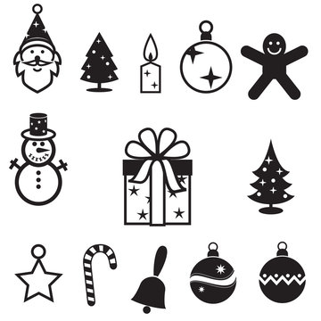 Christmas icon set, vector format