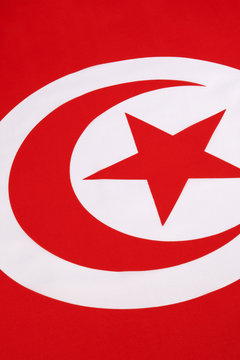 Detail on the flag of Tunisia