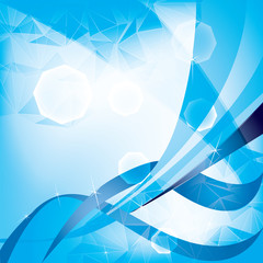 Blue wave abstract background design