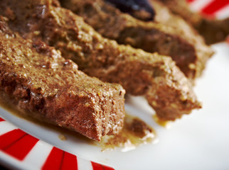 Beef stroganoff made of liver
