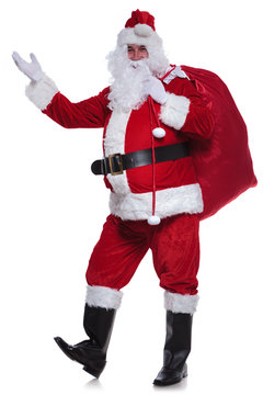 full body picture of santa claus greeting