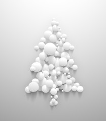 Abstrac christmas tree shape with white circle