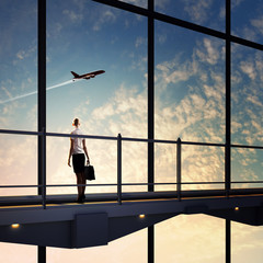 Businesswoman at airport