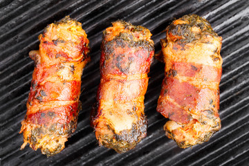 Bacon wrapped cutlet