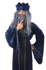 Wizard isolated on the wise background