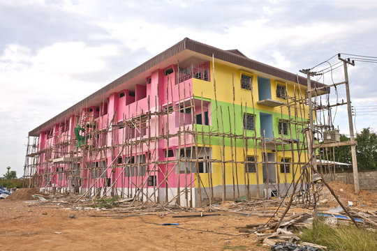 Background of contruction building colorful.