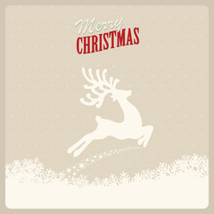 Fototapeta na wymiar reindeer fly merry christmas