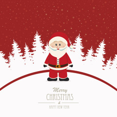 santa merry christmas winter background