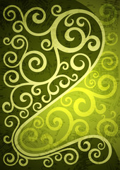 Abstract vintage floral vector illustration.