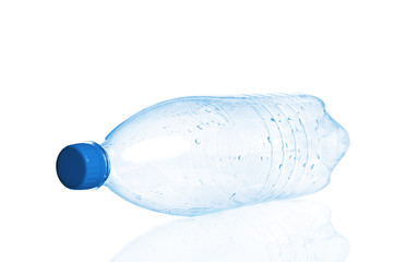 Empty plastic bottle closeup